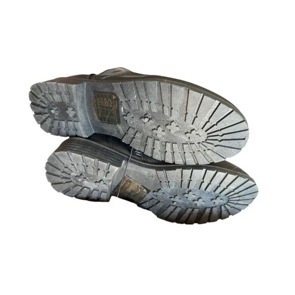 New Womens Olivia & Kate New York Black Combat Lace / Functional Zip Boots Sz 10 - Picture 3 of 6